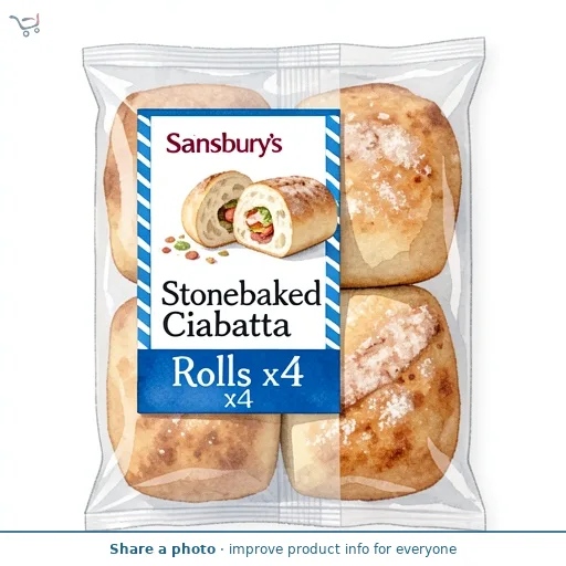 Sainsbury's Stonebaked Ciabatta Rolls x4