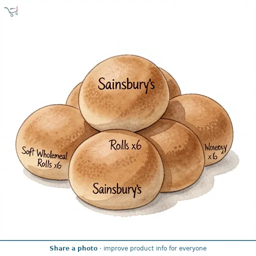 Sainsbury's Soft Wholemeal Rolls x6
