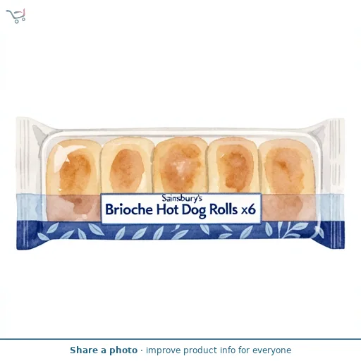 Sainsbury's Brioche Hot Dog Rolls x6