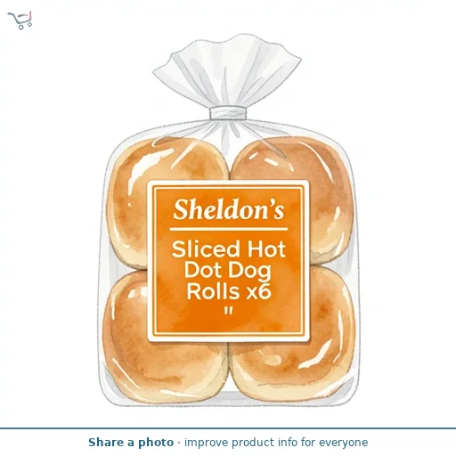 Sheldon's Sliced Hot Dog Rolls x6