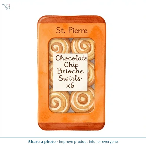 St. Pierre Chocolate Chip Brioche Swirls x6