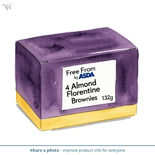 Free From by ASDA 4 Almond Florentine Brownies 132g
