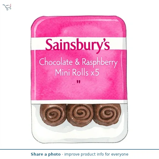 Sainsbury's Chocolate & Raspberry Mini Rolls x5
