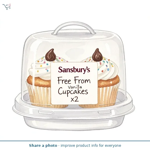Sainsbury's Free From Vanilla Cupcakes x2