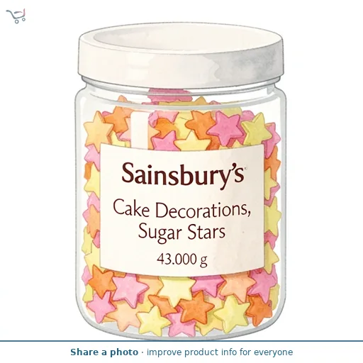 Sainsbury's Cake Decorations, Sugar Stars 43g