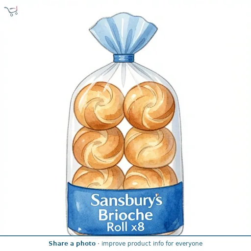 Sainsbury's Butter Brioche Roll x8