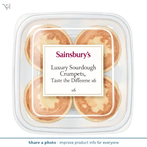 Sainsbury's Luxury Sourdough Crumpets, Taste the Difference x6