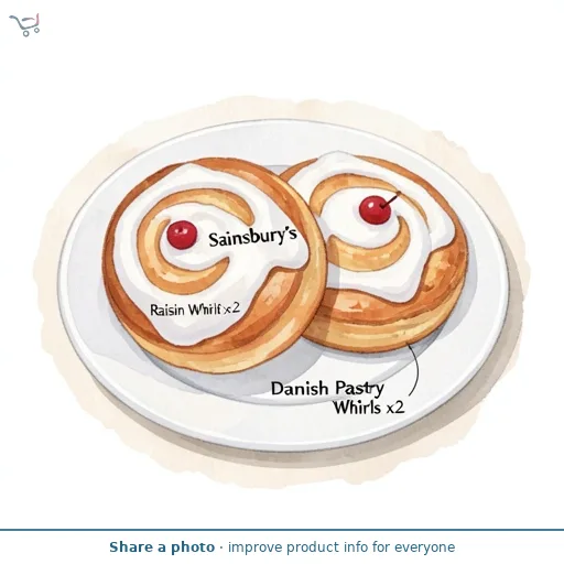 Sainsbury's Danish Pastry Raisin Whirls x2