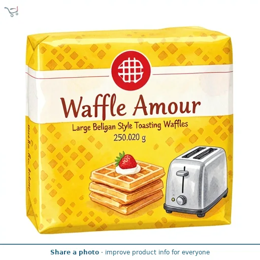 Waffle Amour Large Belgian Style Toasting Waffles 6x41.67g