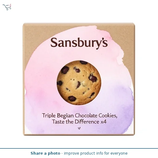 Sainsbury's Triple Belgian Chocolate Cookies, Taste the Difference x4