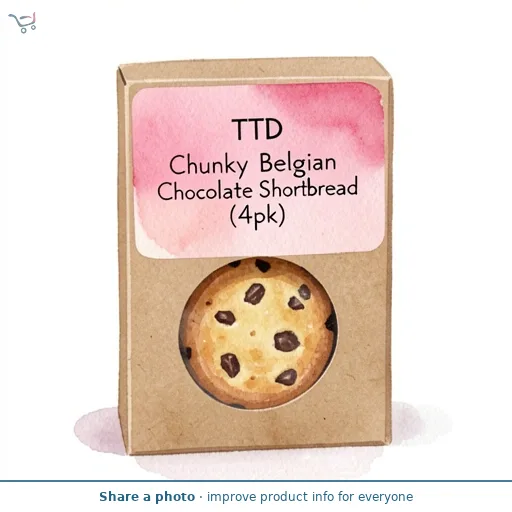 TTD Chunky Belgian Chocolate Shortbread (4pk)