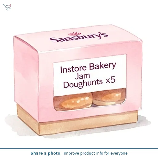 Sainsbury's Instore Bakery Jam Doughnuts x5