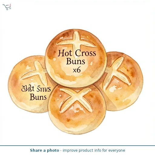 Sainsbury's Hot Cross Buns x6