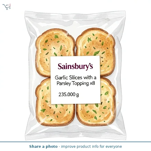 Sainsbury's Garlic Slices with a Parsley Topping x8 235g