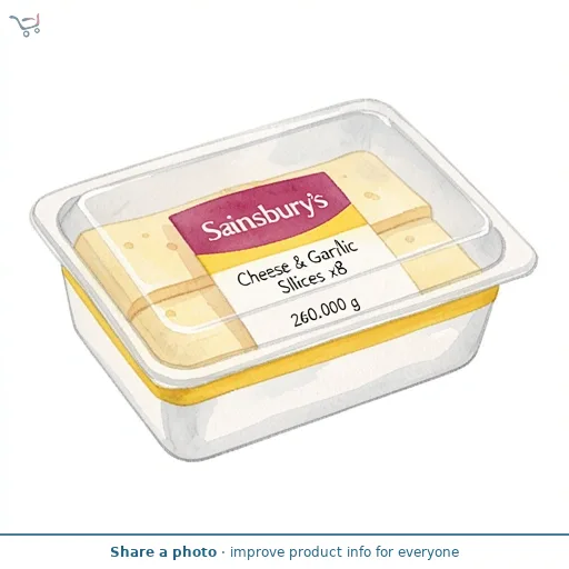 Sainsbury's Cheese & Garlic Slices x8 260g
