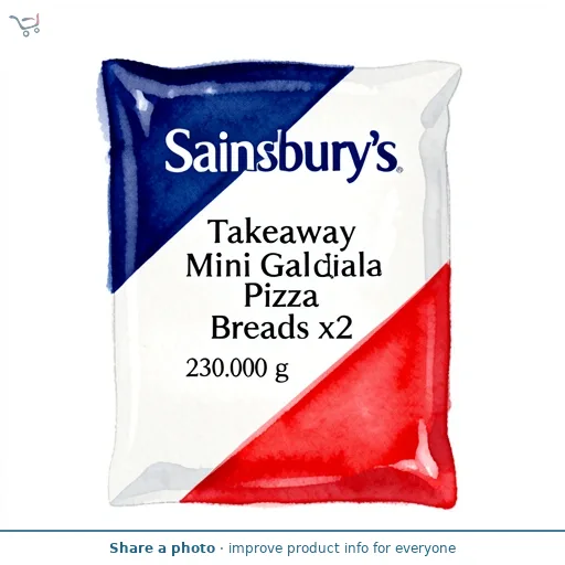 Sainsbury's Takeaway Mini Garlic Pizza Breads x2 230g