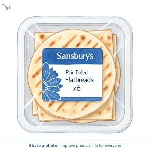 Sainsbury's Plain Folded Flatbreads x6
