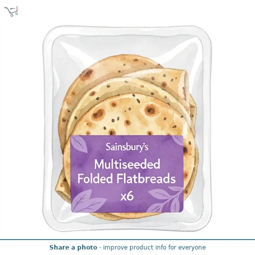 Sainsbury's Multiseeded Folded Flatbreads x6