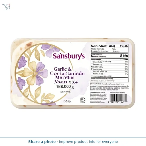 Sainsbury's Garlic & Coriander Mini Naan x4 188g