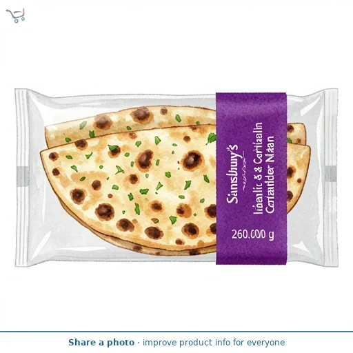 Sainsbury's Indian Garlic & Coriander Naan 260g