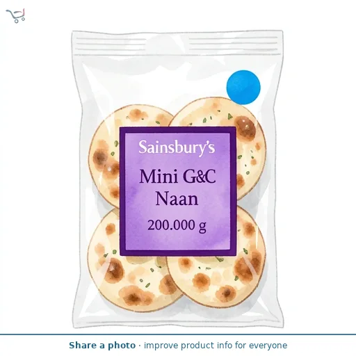 Sainsbury's Mini G&C Naan 4x50g