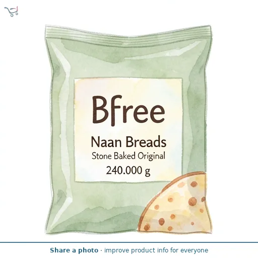 BFree Naan Breads Stone Baked Original 240g