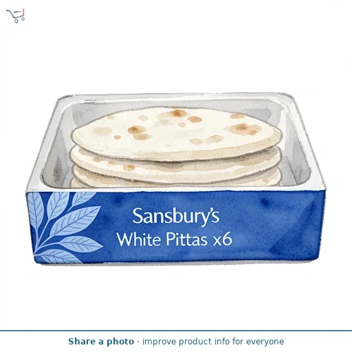 Sainsbury's White Pittas x6