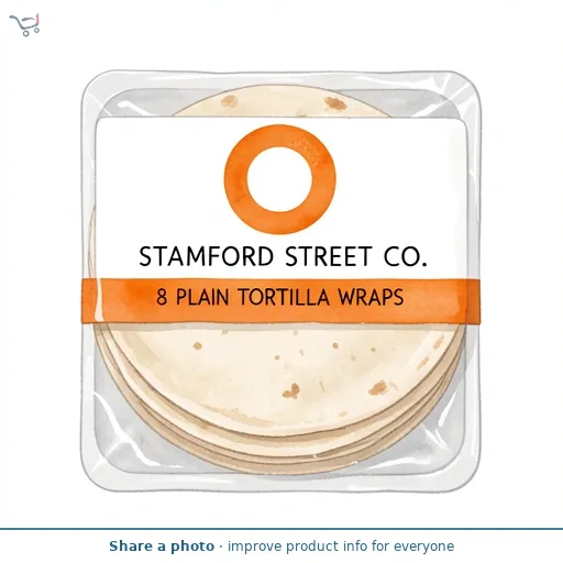 Stamford Street Co. Plain Tortilla Wraps x8