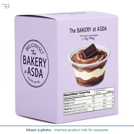 The BAKERY at ASDA The Bakery at  Chocolate Layered Mousses 2 x 95g (190g)
