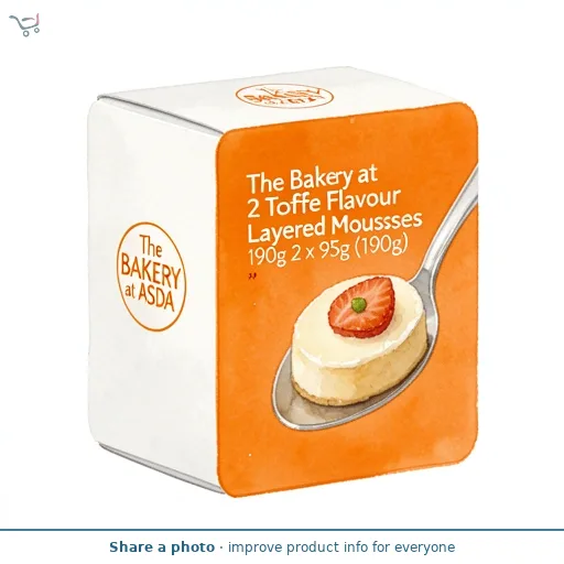 The BAKERY at ASDA The Bakery at  2 Toffee Flavour Layered Mousses 190g 2 x 95g (190g)