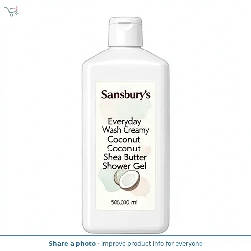 Sainsbury's Everyday Wash Creamy Coconut Shea Butter Shower Gel 500ml