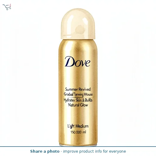 Dove Summer Revived Gradual Tanning Mousse Light Medium Hydrates Skin & Builds Natural Glow 150ml