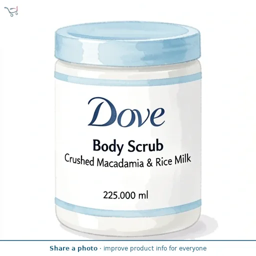 Dove Body Scrub Crushed Macadamia & Rice Milk 225ml