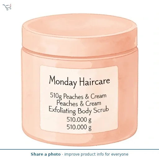 Monday Haircare 510g Peaches & Cream Exfoliating Body Scrub