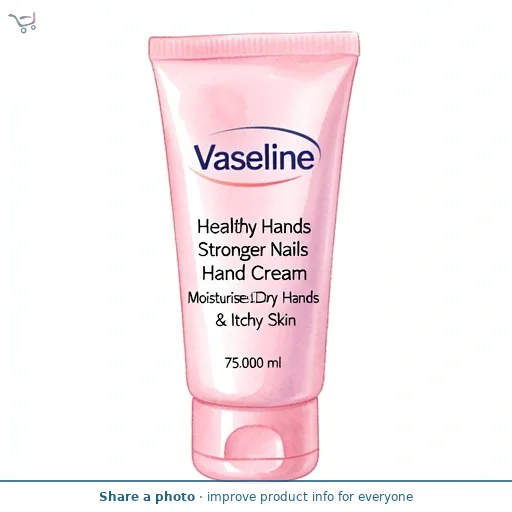 Vaseline Healthy Hands Stronger Nails Hand Cream Moisturises Dry Hands & Itchy Skin 75ml