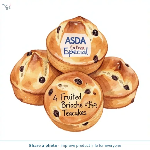 ASDA Extra Special 4 Fruited Brioche Teacakes