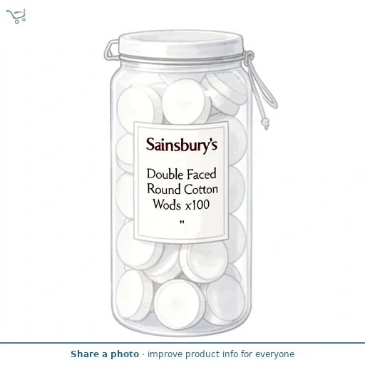 Sainsbury's Double Faced Round Cotton Wool Pads x100