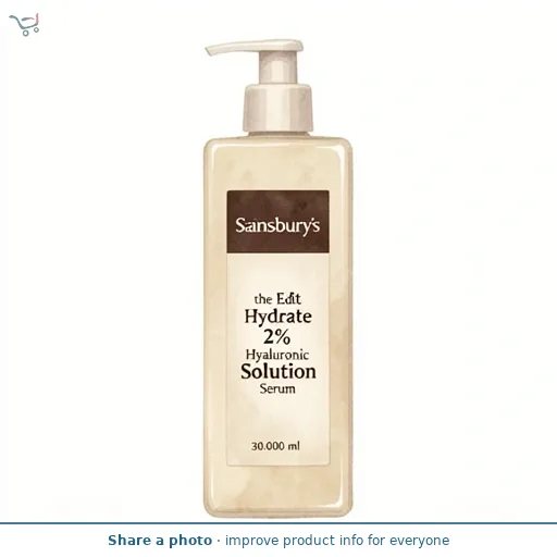 Sainsbury's the Edit Hydrate 2% Hyaluronic Solution Serum 30ml