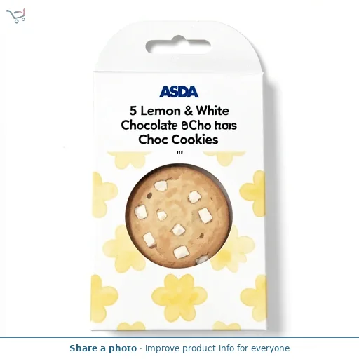 ASDA 5 Lemon & White Chocolate Choc Cookies
