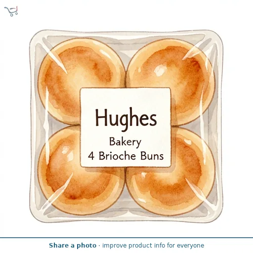Hughes Bakery 4 Brioche Buns