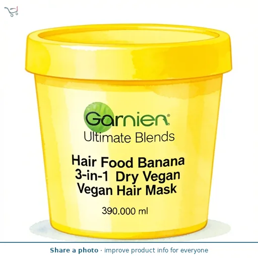Garnier Ultimate Blends Hair Food Banana 3-in-1 Dry Vegan Hair Mask 390ml