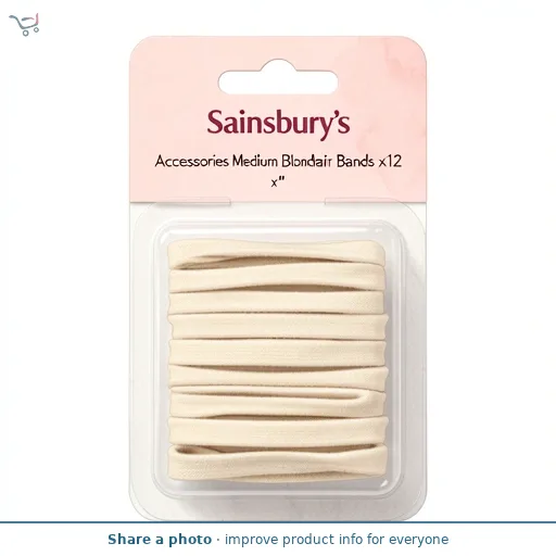 Sainsbury's Accessories Medium Blonde Hair Bands x12