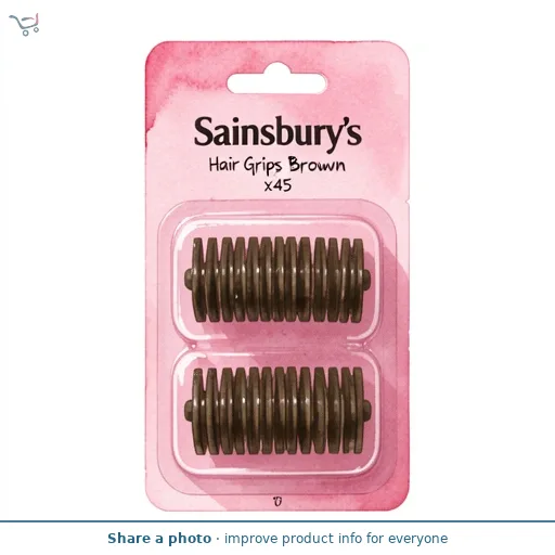 Sainsbury's Hair Grips Brown x45