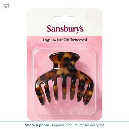 Sainsbury's Large Jaw Hair Grip Tortoiseshell