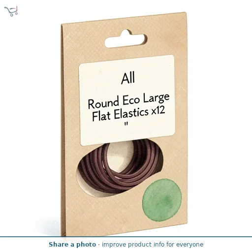 All Round Eco Large Flat Elastics x12