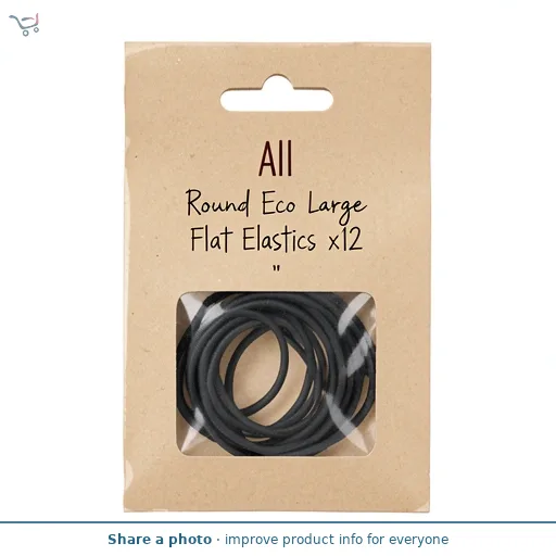 All Round Eco Large Flat Elastics x12