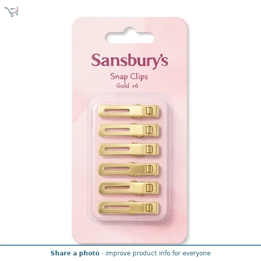 Sainsbury's Snap Clips Gold x6