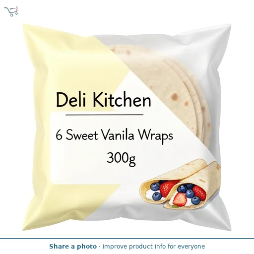 Deli Kitchen 6 Sweet Vanilla Wraps 300g