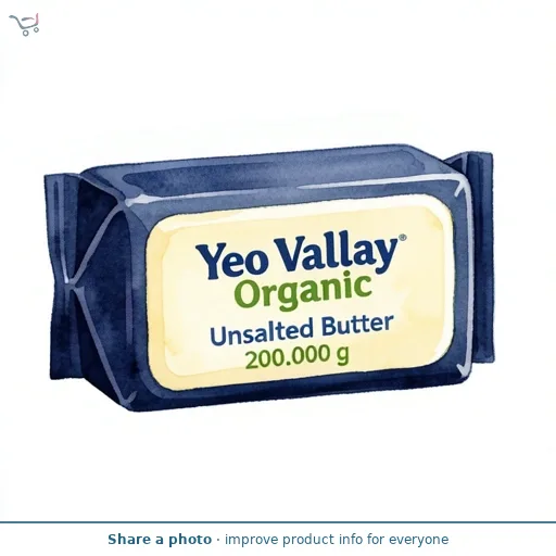 Yeo Valley Organic Unsalted Butter 200g