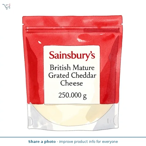 Sainsbury's British Mature Grated Cheddar Cheese 250g